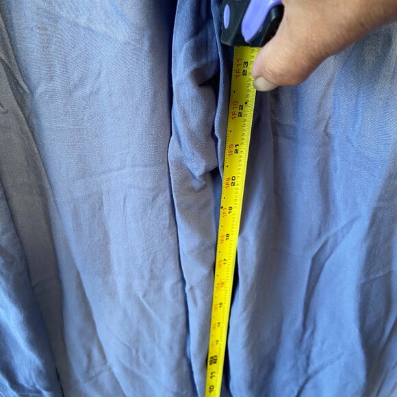 New Look Light Blue, Wide-Legged Wrap Around Pants with an Overlay and Tie Waist - Picture 8 of 9